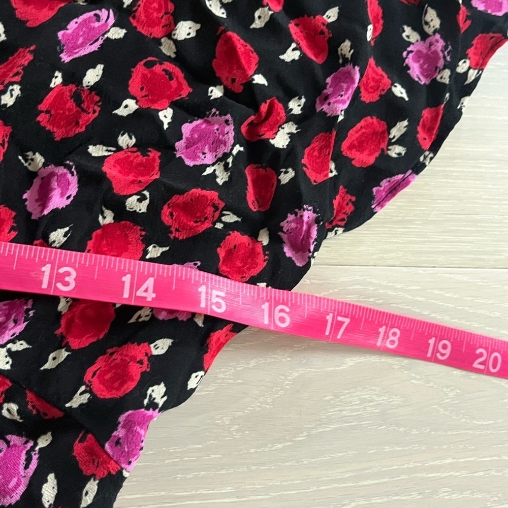 Zara red purple bloggers fav Floral Maxi Dress sz small - Picture 8 of 9